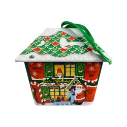 JK Home Décor - Κουτί Μεταλλικό Σπίτι Santa Workshop 2Σχδ 11x8.5x9.5cm 001.564