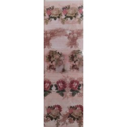 Μεμβράνη θερμική εκτυπωμένη shabby roses pink (shrink) Φ 6 εκ La Blanche SB-6cm82