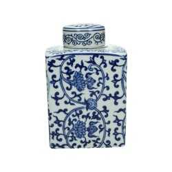 JK Home Décor - Βάζο Chinoiserie Πορσελάνη Με Καπάκι 11x10x17cm 2063