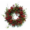 JK Home Décor - Στεφάνι με Berries & Κουκουνάρια 55cm 57975