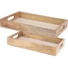 JK Home Décor - Δίσκος Mango Wood Φυσικό S/2 28-41x25-27cm 257459