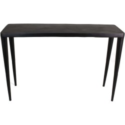 JK Home Decor - ΒΟΗΘΗΤΙΚΟ ΤΡΑΠΕΖΙ ΑΛΟΥΜΙΝΙΟΥ ΜΑΥΡΟ 100X30X65cm 3497