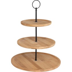 JK Home Decor - Βάση Σερβιρίσματος 3 όροφη BAMBOO 069441