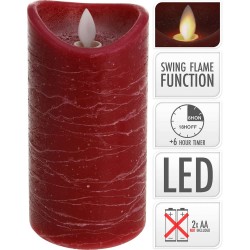 JK Home Décor - Κερί LED Με Κινουμενη Φλογα Κόκκινο 7.5x15cm 689932