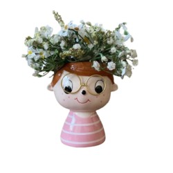 JK Home Décor - Κασπώ Kid'S Head (χωρίς λουλούδι) 12x10x13cm 26812