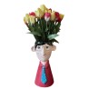 JK Home Décor - Κασπώ Professor's Head (χωρίς λουλούδι) 15x12x25cm 26800