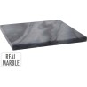 JK Home Decor - ΒΑΣΗ MARBLE ΜΑΥΡΗ 20X20X1.5CM 611718