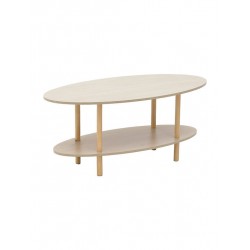 Τραπέζι σαλονιού οβάλ ξύλινο Natural 100x50x43εκ CLICK 6-50-673-0014